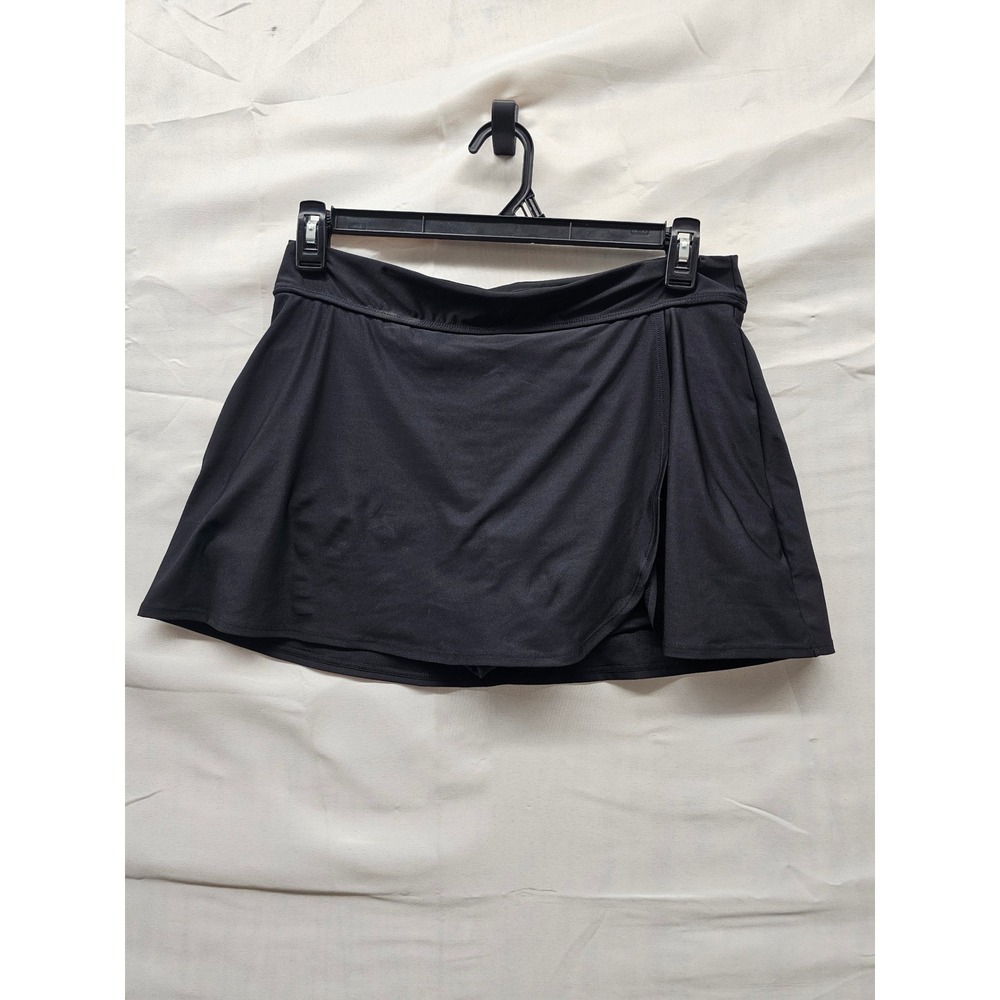 Champion Womens Swim Skirt Black Polyester Blend Athletic Size Medium‎